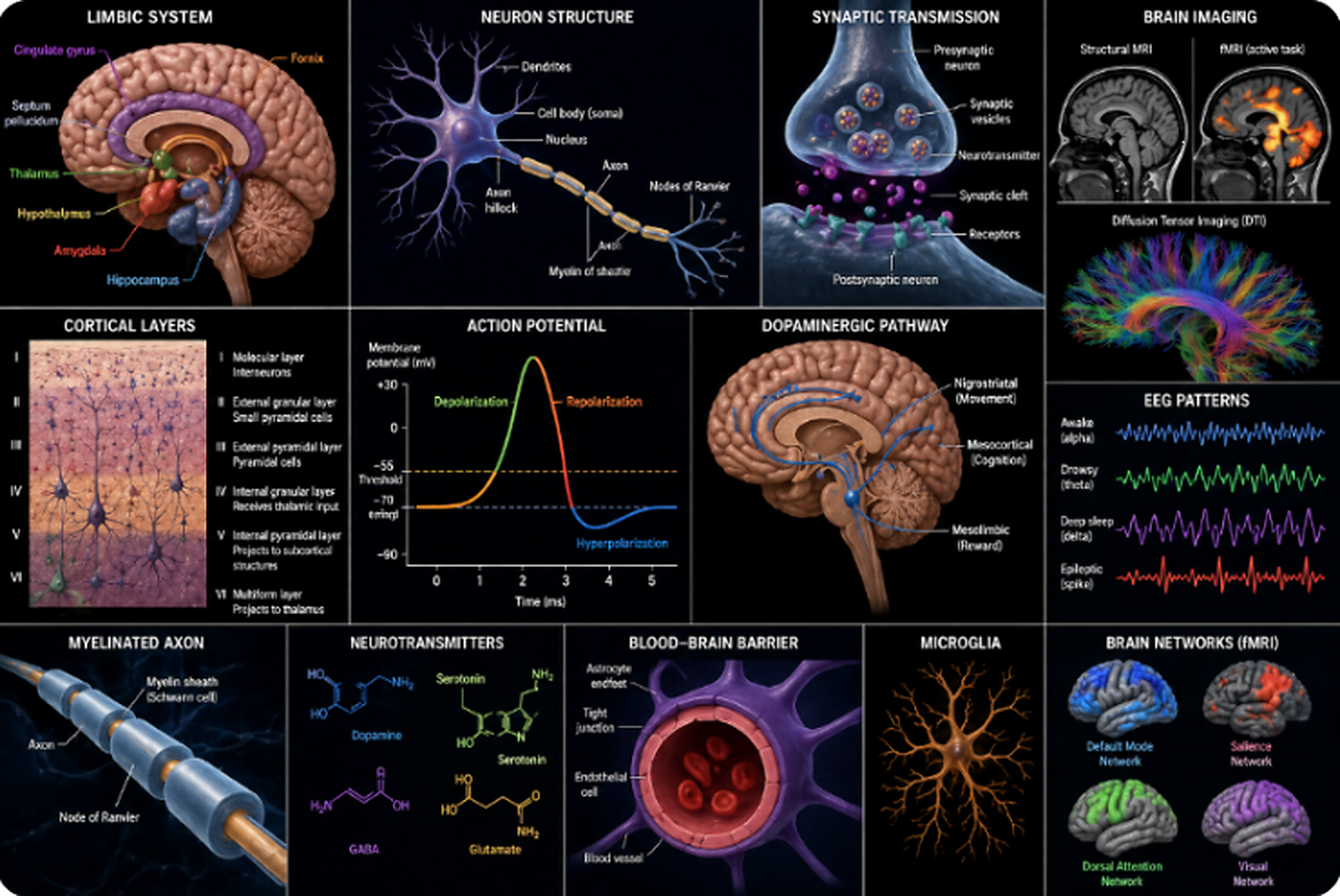 Neuroscience fundamentals visual overview